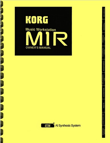 Korg m1r rack owner manual - owner's,