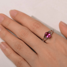 Solitaire Pink Topaz Women