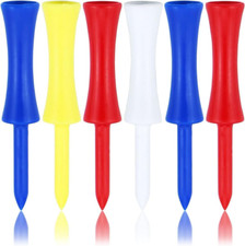 Golf Tees Plastic 100 Count 3-1/4, 2 3/4 Inch Tall Step down Tees Golf - Mixed C