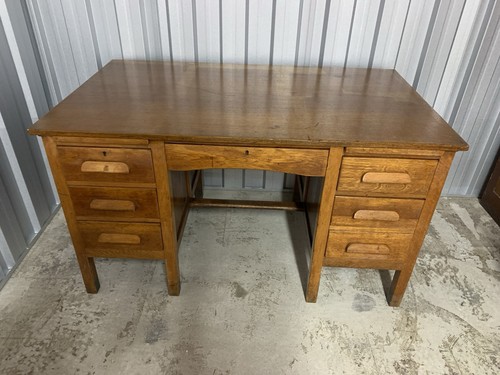 Vintage 1950s oak bankers - oak,