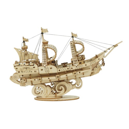 Robotime ship wooden - wooden, diy
