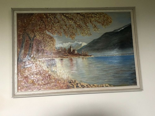 Lake and mountain scene - mountain,