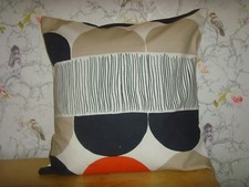 IN SCION OCTANT ART DECO PRINT   FABRIC CUSHION COVER 16in pad BEIGE MULTI