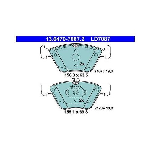 Ate 0470 7087 - brake, pad