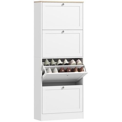 Homcom narrow shoe - shoe, cabinet