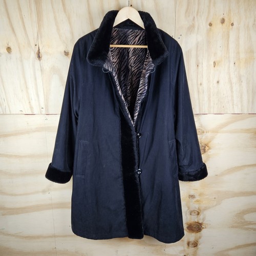 Vintage faux fur coat womens - faux,