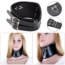 PU Leather Neck Collar Corset