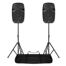 Vonyx SPJ-1000AD 10" Active PA Speaker 800W with Stand Kit for DJ Events