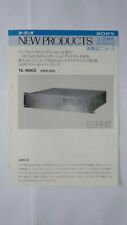 SONY TA-902 Stereo Power Amplifier PDF File Marketing Brochure