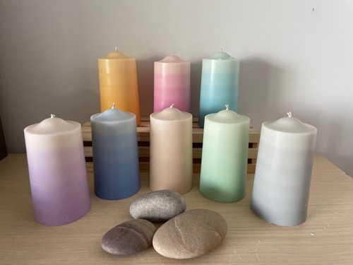 Ombre pillar candles - ombre,