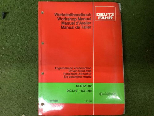 Deutz fahr workshop manual - deutz,