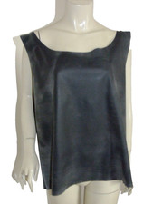 Rubber Vest Latex Top Black Tee Unisex Roleplay BDSM Clothing Clothes Tee Shirt