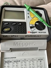 Megger RCD Tester RCDT320 Unit & Probe As Seen Will Require A Charge Was Tested