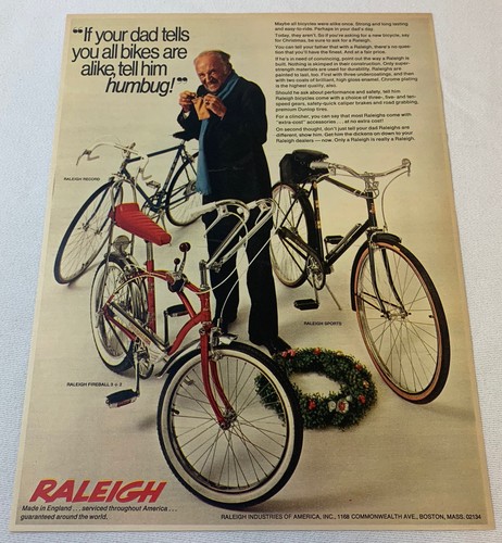 1968 raleigh bicycle - bicycle, ad