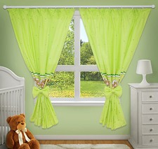 LUXURY DECORATIVE CURTAINS BABY CHILD BEDROOM NURSERY WINDOW PINCER CLIPS
