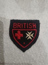 British Red Cross Order of St.John Uniform/Ward Dress Cloth Insignia Badge  WW2 