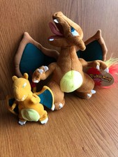 2 x pokemon plush soft toy charizard figures. 1 large and 1 small.
