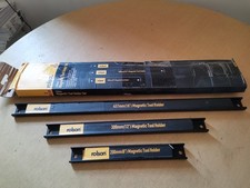 Rolson 3Pc Magnetic Strip Bar Tool Holder Socket Rack Rail Garage 18" 12" 8"