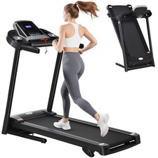 HOMCOM Folding 12km/h Electric Treadmill Running Machine w/ Incline LED Display