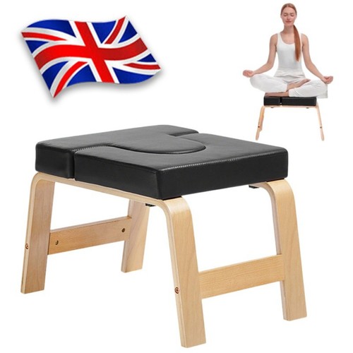 Modern yoga headstand - headstand, stool