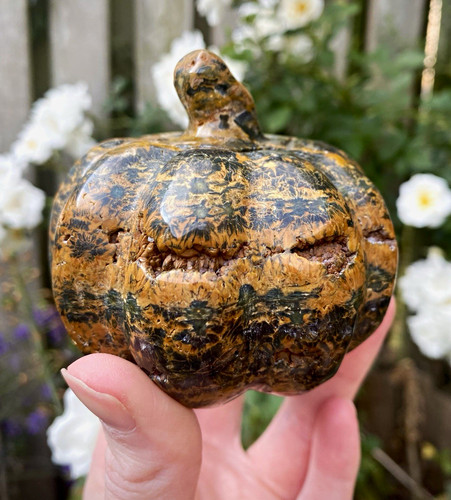 Jasper crystal pumpkin carving - jasper,