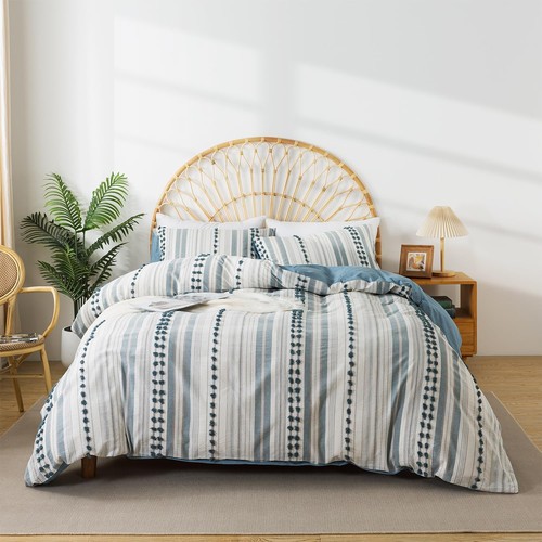 Washed cotton king size duvet - cotton,