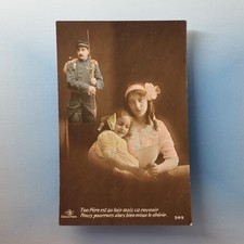 WW1 Patriotic Sweetheart Postcard C1916 Real Photo France Soldier Bayonet