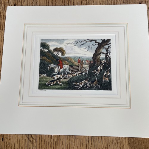 Vintage print unframed hunting - unframed,