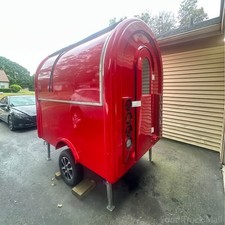 Small Red Food Trailer Coffee Ice Cream Mobile Catering Van for Sale