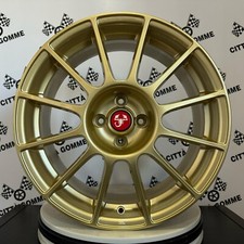 Dedicated Abarth 500 17" Alloy Wheels New Esseesse Gold Red