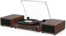 Record Player with 2 Dual Stereo Speakers, Vintage Turntable Bluetooth RRP:115