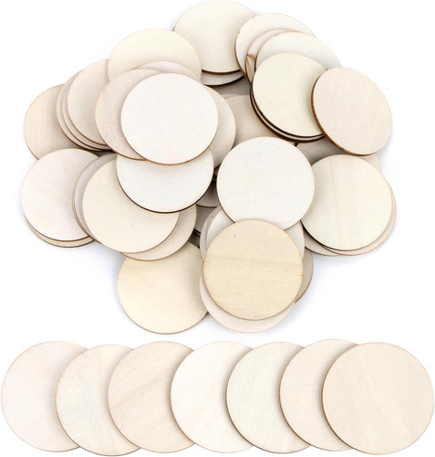 Wood circles for crafts - -, 100