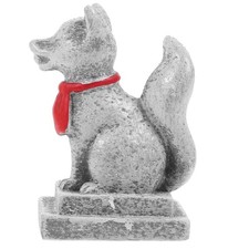 2 Pcs Garden Ornament Ornaments Decors Fox Craft Meditating