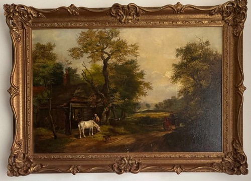 Frisch 19thc antique oil - frisch,