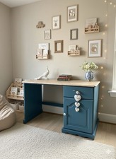 Unique Solid Pine Wood Desk, Restored Home Office, Kids  Furniture