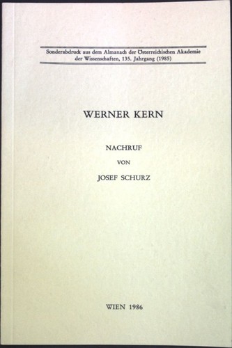 Werner kern nachruf - kern;,
