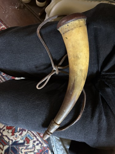 Antique powder horn with - powder,