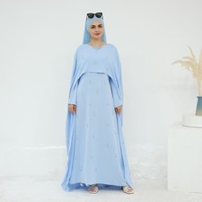 Muslim Women Long Robe Abaya Kaftan Maxi Dress Turkey Dubai Evening Gown Islamic