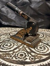 Victorian Antique Gilt Cast Iron Address Embossing Press 1890-1900 Working