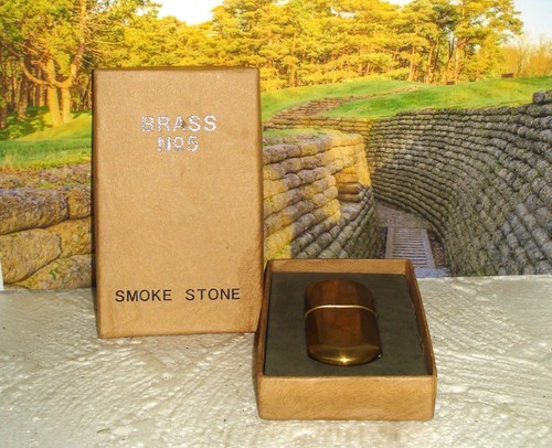 Vintage brass smoke stone - vintage,