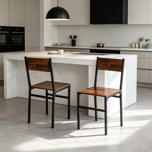 2pcs industrial dining - industrial, chair