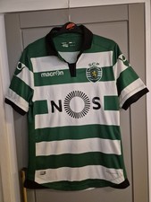 Sporting Lisbon Cp Shirt 2016/17 Home Shirt Men's Small Macron