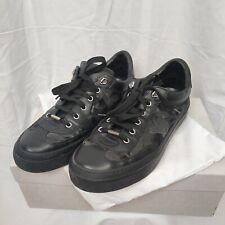 Jimmy Choo Mens Trainers Ace CBX 174 Camo Fabric Mix Size 43/9 Leather Lace Up