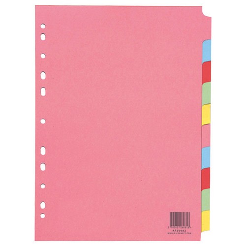 Index dividers 10 part - index,