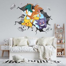 Pokemon 3D WALL EXPLOSION Decal Wall Sticker Decor Art