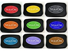 TSUKINEKO STAZON INK PAD SOLVENT BASED FOR RUBBER STAMPS STAMPING ANY SURFACE