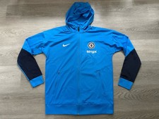 Chelsea FC Nike/Bingx Mens Blue Player Issue Hooded Training Top Size Medium VGC