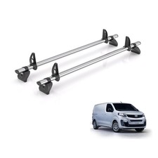 Fiat Scudo Roof Rack Fits 2022+ Vans 2x Bars + Loadstops Rhino Kammbar Fleet