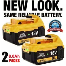 2x 8.0Ah For Dewalt DCB184 18V