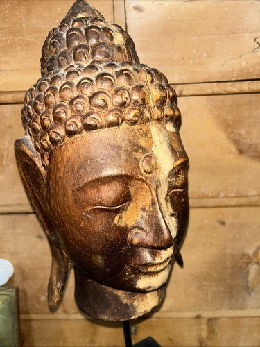 Large wood buddha headb - wood,